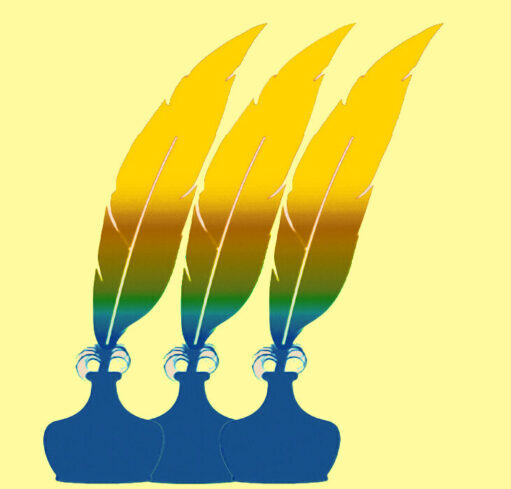 3 goldene Federn